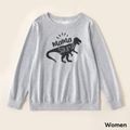 Dinosaur Print Family Matching Long Sleeve Sweatshirts Multi-color