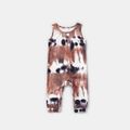 Tie Dye Sleeveless Tank Dress and Jumpsuit for Mom and Me Khaki