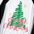 Family Matching Christmas Tree and Plaid Print Long-sleeve Pajamas Set(Flame Resistant) Black/White