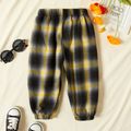 Toddler Girl Casual Elasticized Plaid Pants Yellow