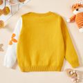 Baby Girl Cartoon Kitty Cat Long-sleeve Knitted Sweater Pullover Yellow image 5