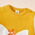Baby Girl Cartoon Kitty Cat Long-sleeve Knitted Sweater Pullover Yellow