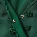 Dark Green Dots Decor V-neck Cotton Short-sleeve Shorts Romper for Mom and Me Dark Green