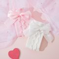 Baby / Toddler Solid Bow Mid-calf Socks Pink