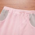 2-piece Kid Girl Colorblock Fuzzy Pullover and Elasticized Pants Set Pink image 5