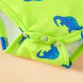 Baby Boy Multicolor Cartoon Dinosaur Long-sleeve Romper Onesie Green
