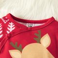 Natal 1 unidade Bebé Unissexo Costuras de tecido Veado Infantil Macacão Vermelho image 2