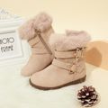 Toddler / Kid Five-pointed Star Buckle Fleece-lining Boots Beige image 1
