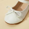 Toddler / Kid Solid Bow Decor Velcro Shoes White