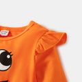 Halloween Graphic Print Long-sleeve Sibling Matching Pumpkin Sets Orange