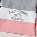 2-piece Kid Girl Letter Camouflage Print Colorblock Long-sleeve Tee and Elasticized Pants Set Grey image 4