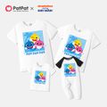 Baby Shark Family Matching Graphic Cotton Tee and Jumpsuit White