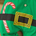 100% Cotton Baby 2pcs Christmas Green / Red Long-sleeve Jumpsuit Set Green image 4