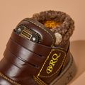 Toddler / Kid Letter Graphic Solid Color Velcro Closure Boots Brown