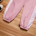 Kid Girl Letter Print Elasticized Casual Pants Pink