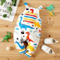 Baby Boy All Over Multicolor Dinosaur Print Sleeveless Jumpsuit Overalls Multi-color image 1