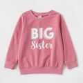 Letter Print Solid Family Matching Long-sleeve Sweatshirts Sets Color block