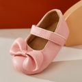 Baby / Toddler Girls Bowknot Velcro Closure Soft Sole Prewalker Shoes Pink image 3