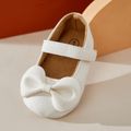 Baby / Toddler Girls Bowknot Velcro Closure Soft Sole Prewalker Shoes White