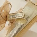 Baby / Toddler Glitter Bowknot Velcro Closure Prewalker Shoes Gold image 5
