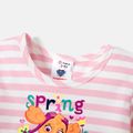 PAW Patrol Toddler Girl Floral and Stripe Dress Rosy image 2