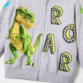Gigantosaurus Toddler Boy ROAR Dino Cotton Zip Hooded Sweatshirt Grey