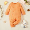 Baby Girl Ginger/Brown Print Long-sleeve Jumpsuit Onesies Ginger