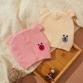 Baby Bear Design Knitted Beanie Hat Pink