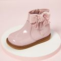 Toddler / Kid Pink Bowknot Decor Side Zipper Boots Pink