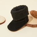 Baby / Toddler Pure Color Warm Fleece-lining Prewalker Shoes Black
