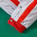 Christmas 2pcs Baby Girl Red Striped Long-sleeve Jumpsuit Santa Outfits Set Red