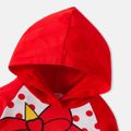 Baby Shark Polka Dots Hooded Jumpsuit for Baby Girl Multi-color