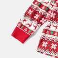 Christmas All Over Print Red Family Matching Long-sleeve Pajamas Sets (Flame Resistant) Red image 3