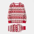 Christmas All Over Print Red Family Matching Long-sleeve Pajamas Sets (Flame Resistant) Red image 5
