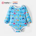 Baby Shark 2-piece Baby Boy/Girl Allover Bodysuit and Graphic Overalls Sets Multi-color