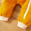 Solid Long-sleeve Hooded Wool Blend Baby Jumpsuit Ginger image 5
