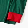 Christmas Deer and Letter Print Green Family Matching Long-sleeve Pajamas Sets (Flame Resistant) Dark Green