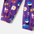 Baby Shark 3-piece Toddler Girl Halloween Pumpkin Top and Pants with Headband Purple