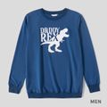 Dinosaur and Letter Print Family Matching Long Sleeve Sweatshirts Multi-color