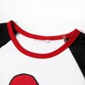 Christmas Shark and Letters Print Family Matching Raglan Long-sleeve Pajamas Sets (Flame Resistant) Black/White/Red
