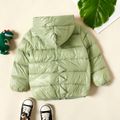 Toddler Girl/Boy Metallic Zipper Spike Design Hooded Coat Light Green