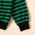 Kid Boy/Kid Girl Casual Stripe Pullover Sweatshirt Green