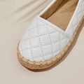 Toddler / Kid Solid Color Slip-on Quilted Espadrille Shoes White