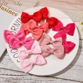 12-pack Bow Knot Decor Hair Clip for Girls (Multi Color Available) Light Pink