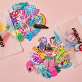 25-pcs Cute Candy Color Cartoon Design Hair Clips for Girls Multi-color image 5