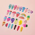 25-pcs Cute Candy Color Cartoon Design Hair Clips for Girls Multi-color image 4
