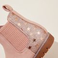 Toddler / Kid Side Zipper Stars Pattern Pink Boots Pink
