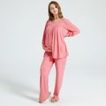 Maternity Dark Pink Long-sleeve Pajamas Dark Pink