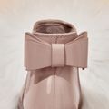 Toddler / Kid Bowknot Decor Side Zipper Pink Boots Pink