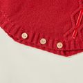 Baby Girl Bowknot Long-sleeve Knitting Sweater Romper Red image 4